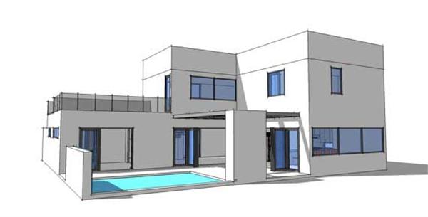 Home Plan Rear Elevation