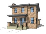 This is a computer rendering of these Modern Homeplans.