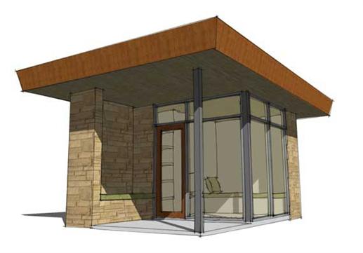This is a 3D rendering of these Small House Plans.