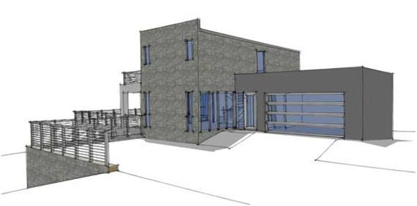 Home Plan Rear Elevation