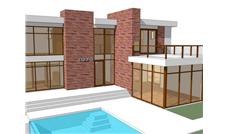 This is a computer rendering of the 1978 Modern Homeplans.