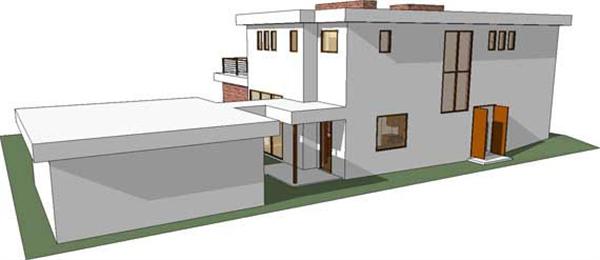 Home Plan Rear Elevation