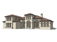 This is the front elevation of these Mediterranean Home Plans.