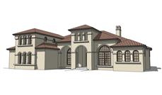 This is the front elevation of these Mediterranean Home Plans.
