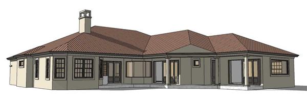 Home Plan Rear Elevation