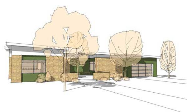Color Rendering of this house plan