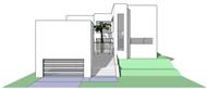 This is a computer rendering of the Barbados Modern House Plans.