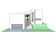This is a computer rendering of the Barbados Modern House Plans.