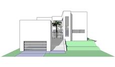 This is a computer rendering of the Barbados Modern House Plans.