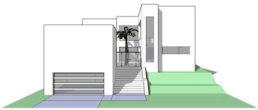 This is a computer rendering of the Barbados Modern House Plans.