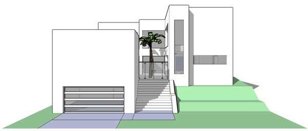 This is a computer rendering of the Barbados Modern House Plans.