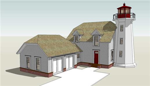 main image for cape code light house plan DT-0061