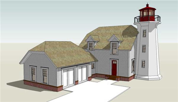 main image for cape code light house plan DT-0061