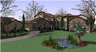 Luxury House Plans 117-1053 color rendering.