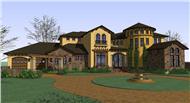 Luxury House Plans color elevation.