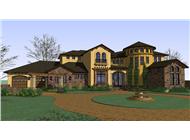 Luxury House Plans color elevation.