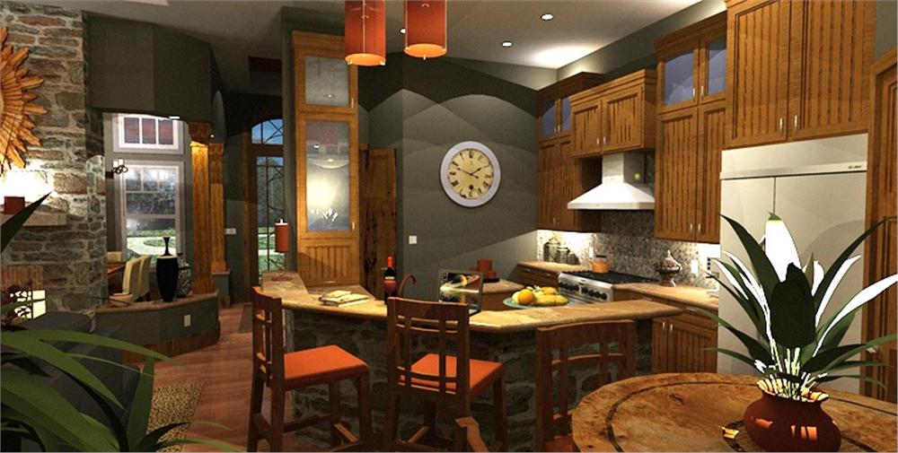 117-1092 house plan kitchen view 2