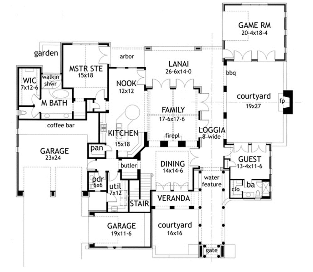 117-1093 house plan first floor