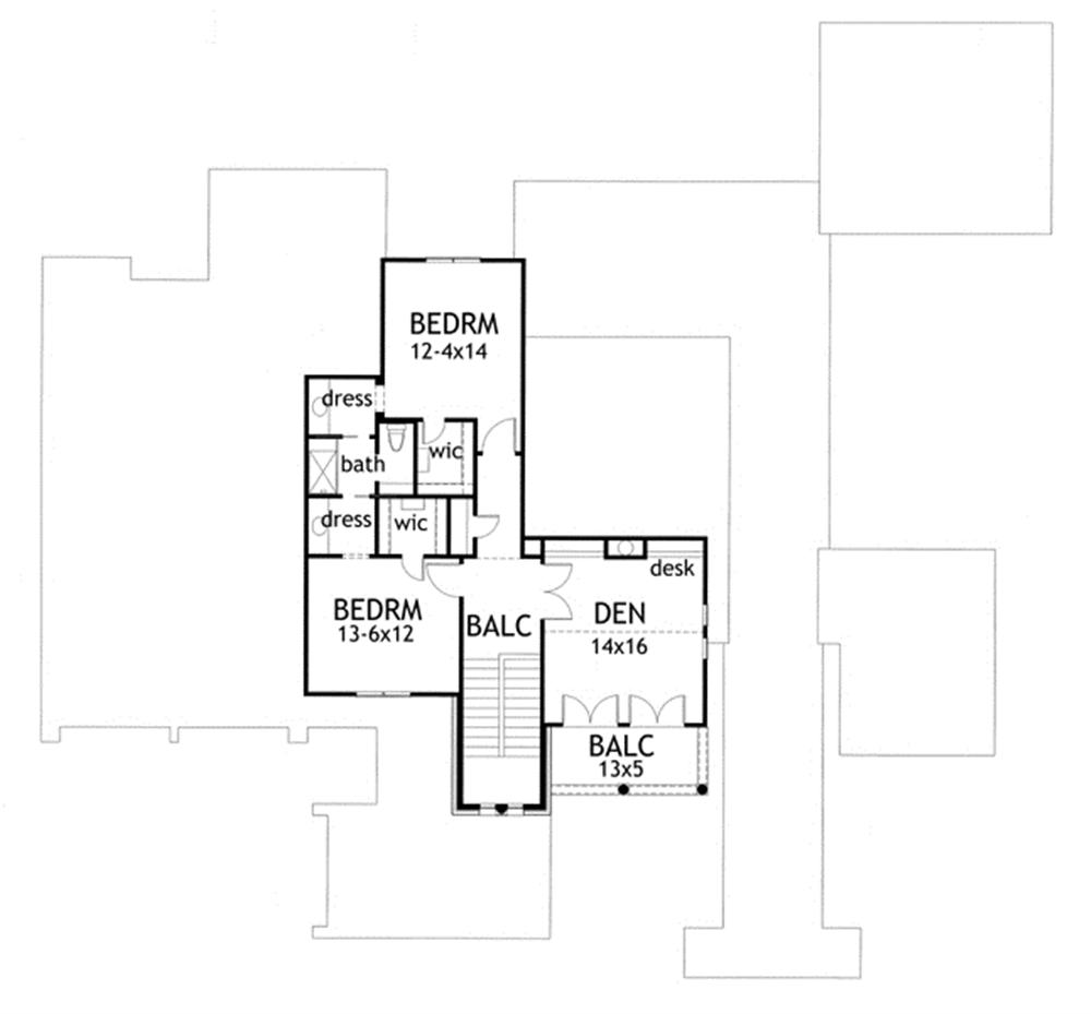 117-1093 House Plan second story
