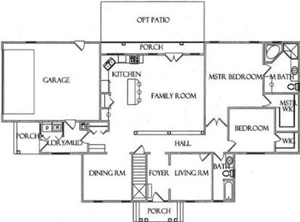 House Plan CR-523-A Main Floor Plan