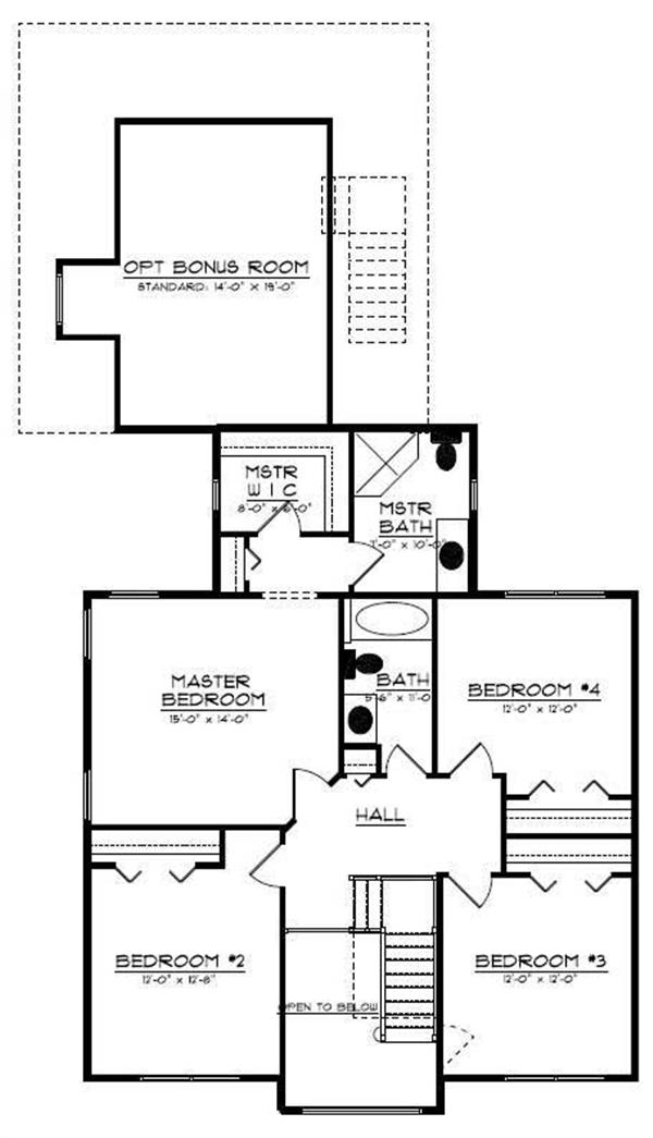Floor Plan Second Story for country house plans # CR-534-B