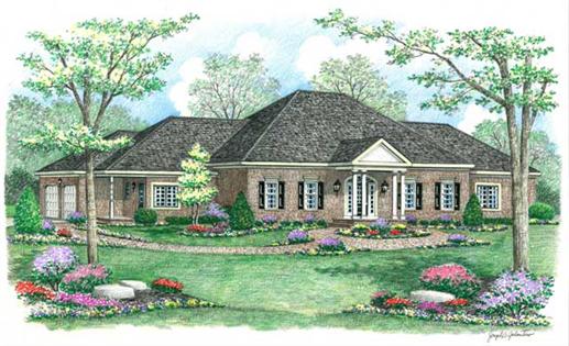 Main image for country house plan # 18094