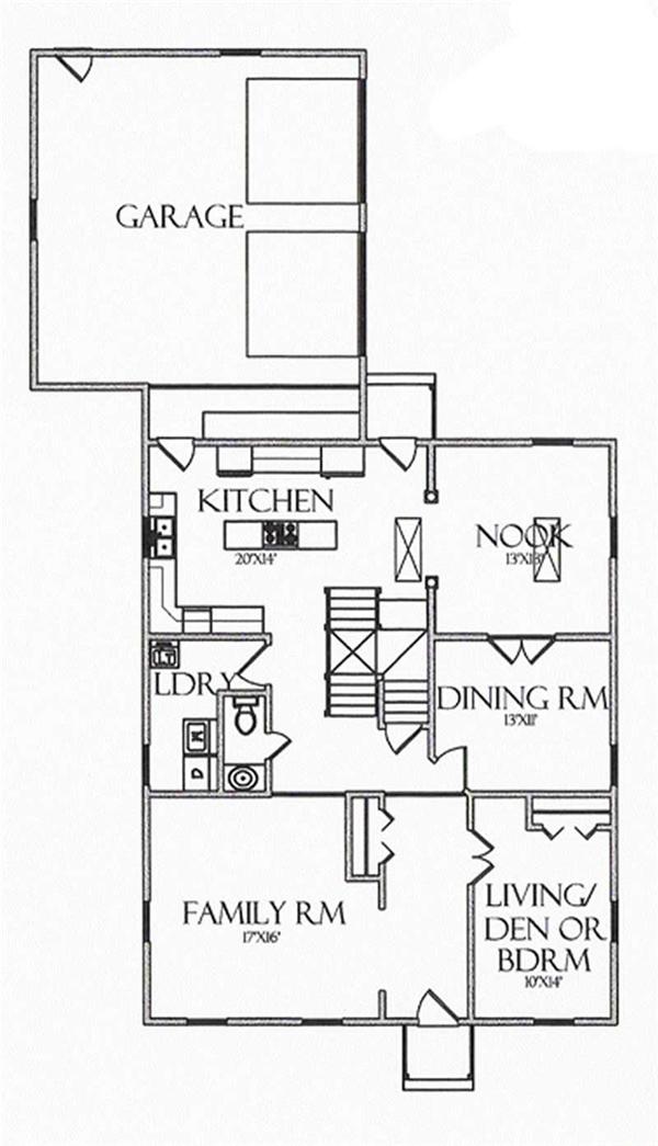 House Plan CR-503 Main Floor Plan