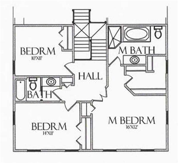 House Plan CR-503 Second Floor Plan