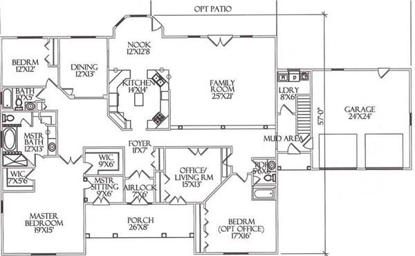 House Plan CR-520-A Main Floor Plan