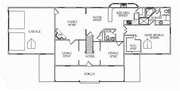House Plan CR-505 Main Floor Plan
