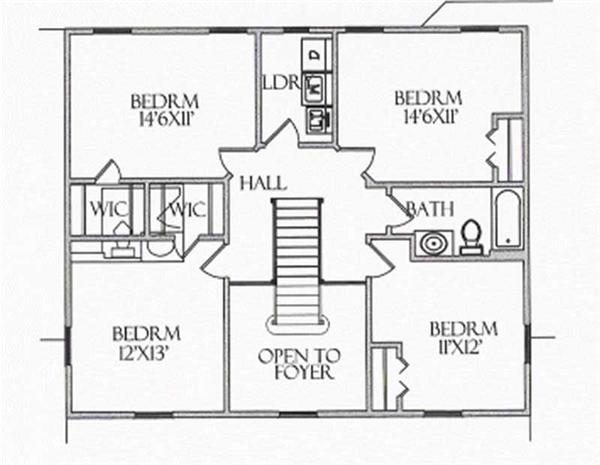House Plan CR-505 Second Floor Plan