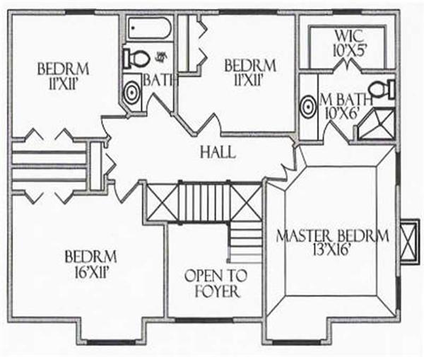 House Plan CR-515 Second Floor Plan