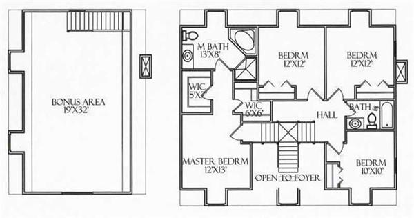House Plan CR-510 Second Floor Plan