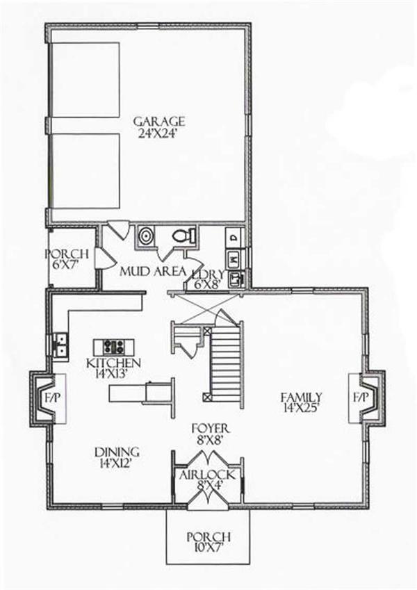 House Plan CR-508 Main Floor Plan