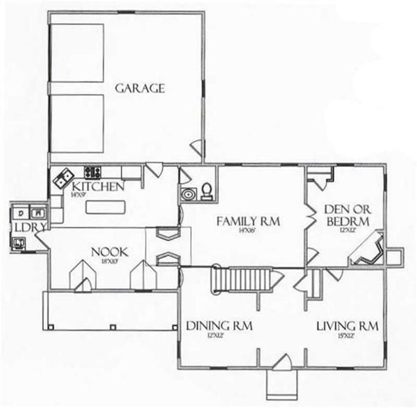 House Plan CR-504 Main Floor Plan