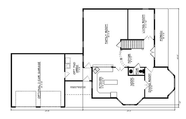 Floor Plan First Story for country house plans # CR-609