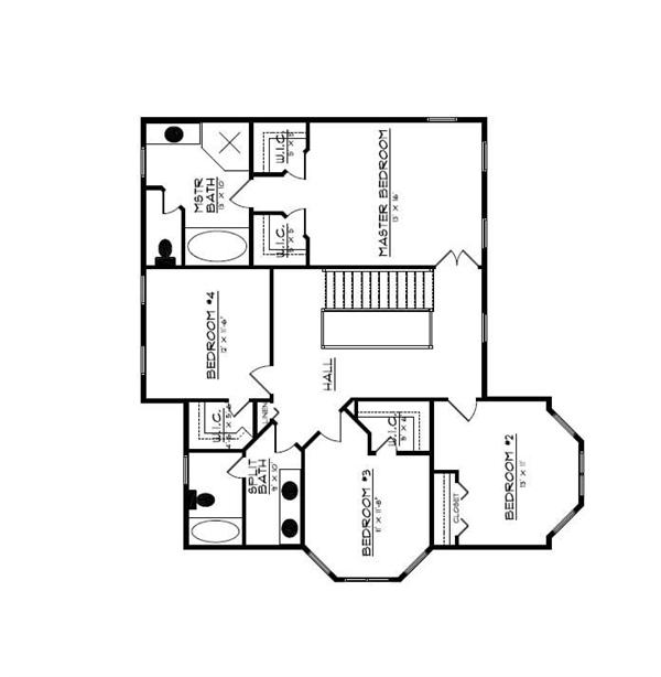 Floor Plan Second Story for country house plans # CR-609