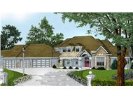 Home Plans DDI100-206 color front elevation.