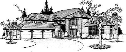 Prairie homeplans DDI89-201 rendering.