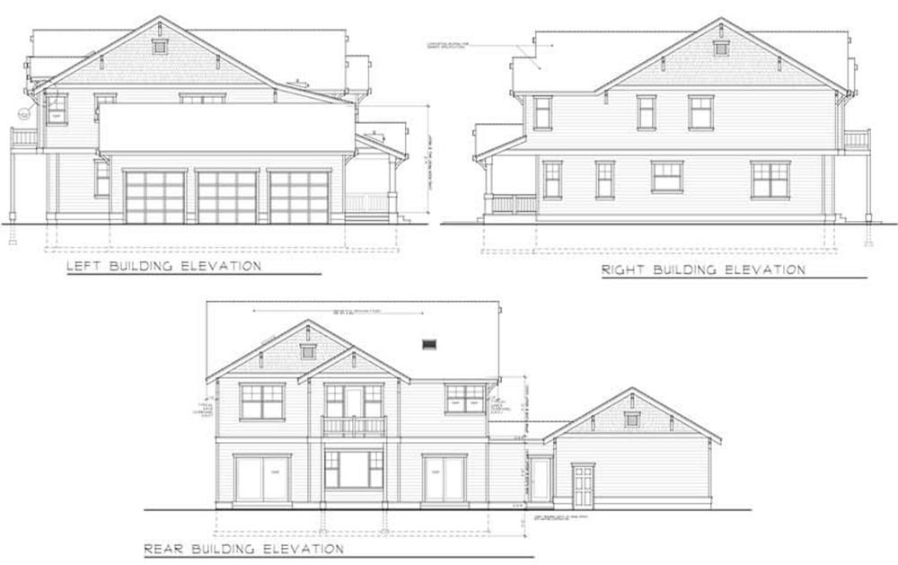 House Plan DDI 106-222 Rear Elevation