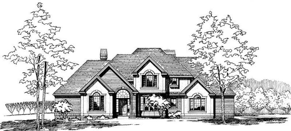 120-1000 house plan front rendering