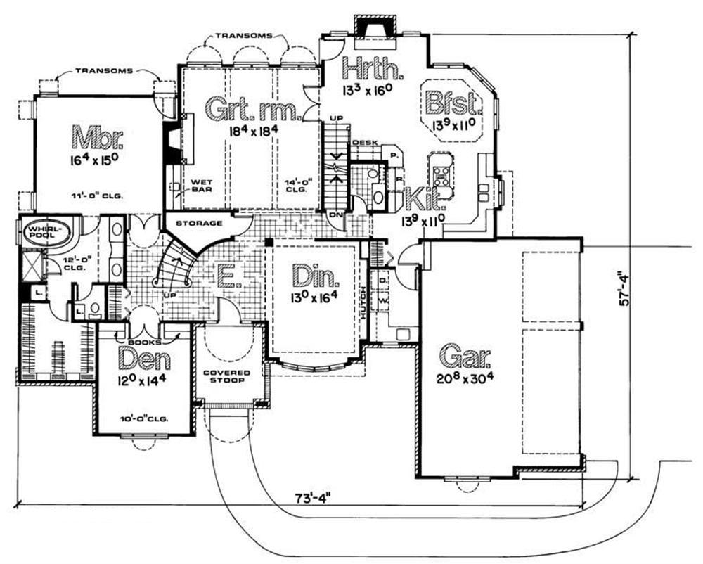 120-1000 house plan first floor