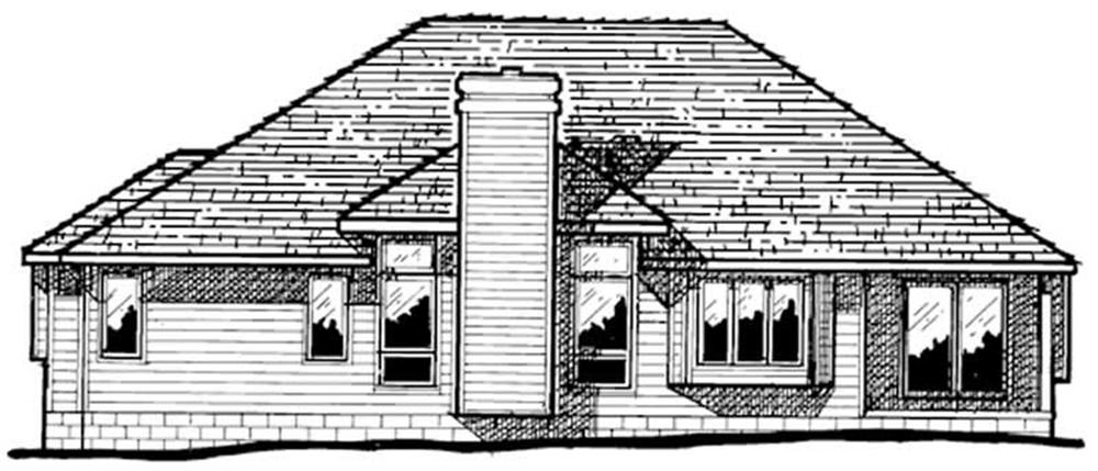 Home Plan Rear Elevation