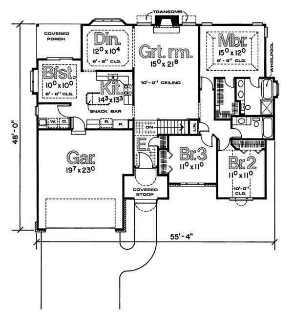120-1002 house plan main level