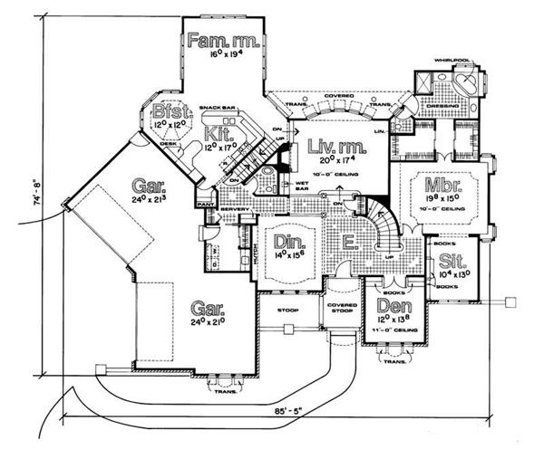 120-1103 house plan first floor