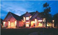 This image shows the front elevation for these European homeplans.