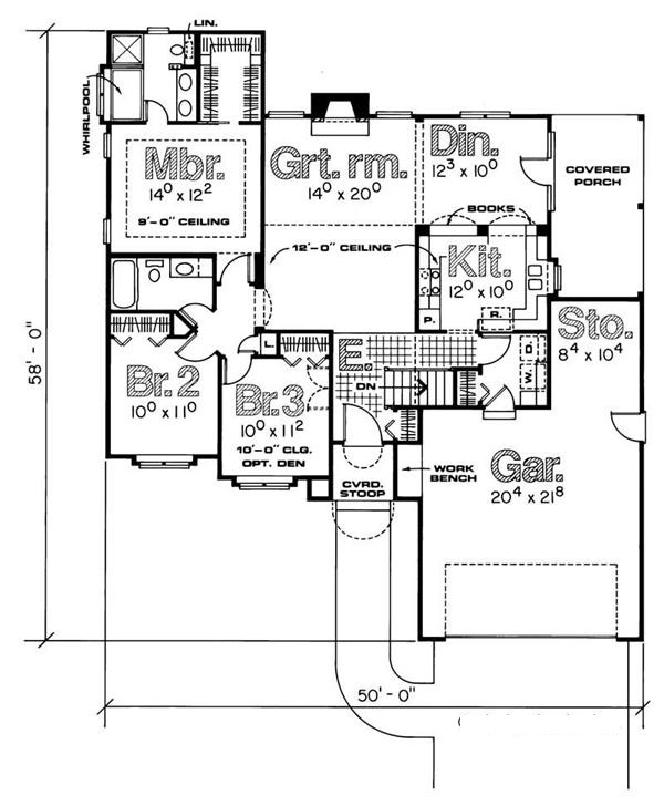 120-1544 house plan main level