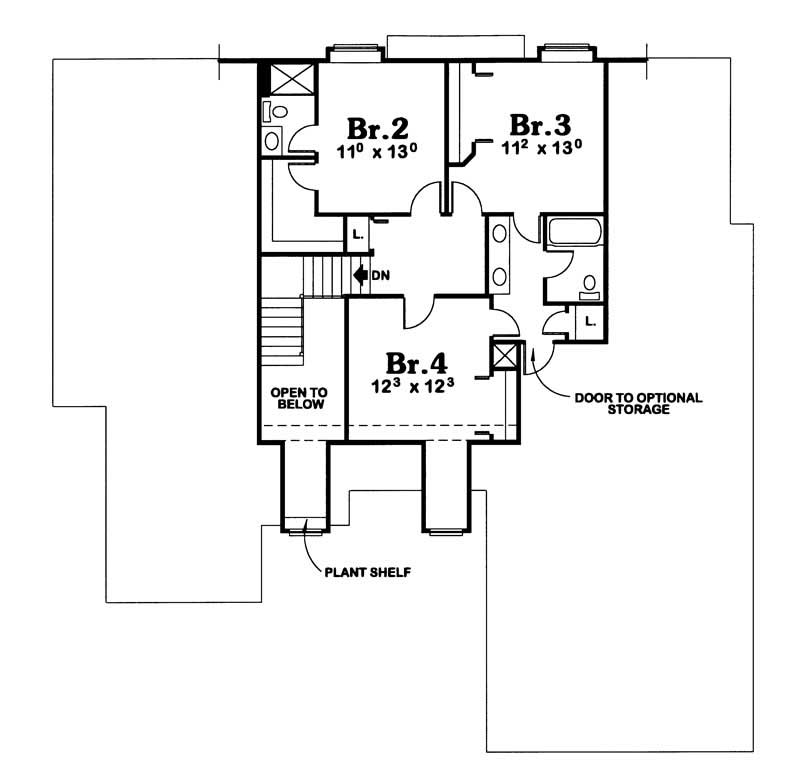 House Plan 1201720 4 Bedroom, 3074 Sq Ft Traditional