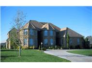 This image shows the front elevation of this set of European Style Home Plans, French Plans, 1-1/2 Story Designs.