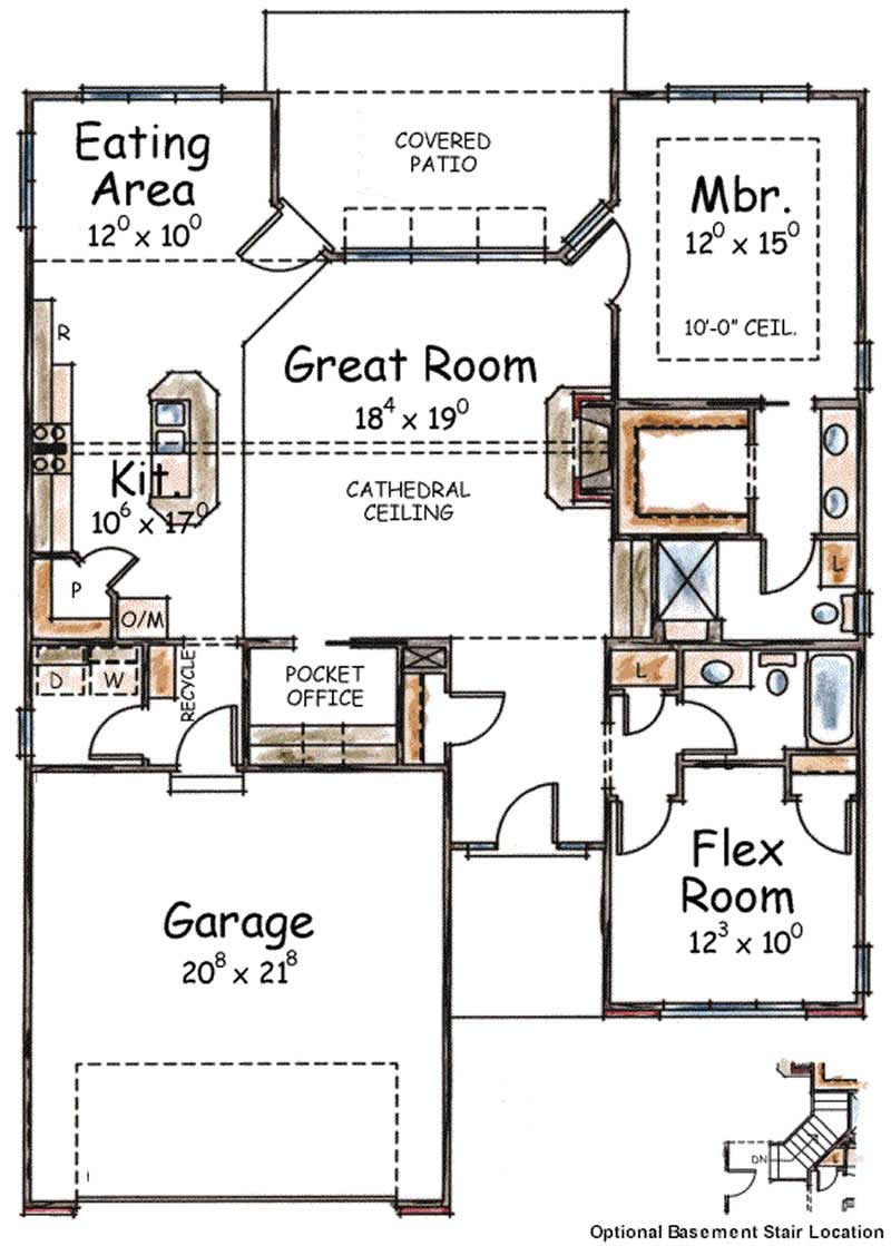 House Plan 1202055 2 Bedroom, 1490 Sq Ft Ranch Small
